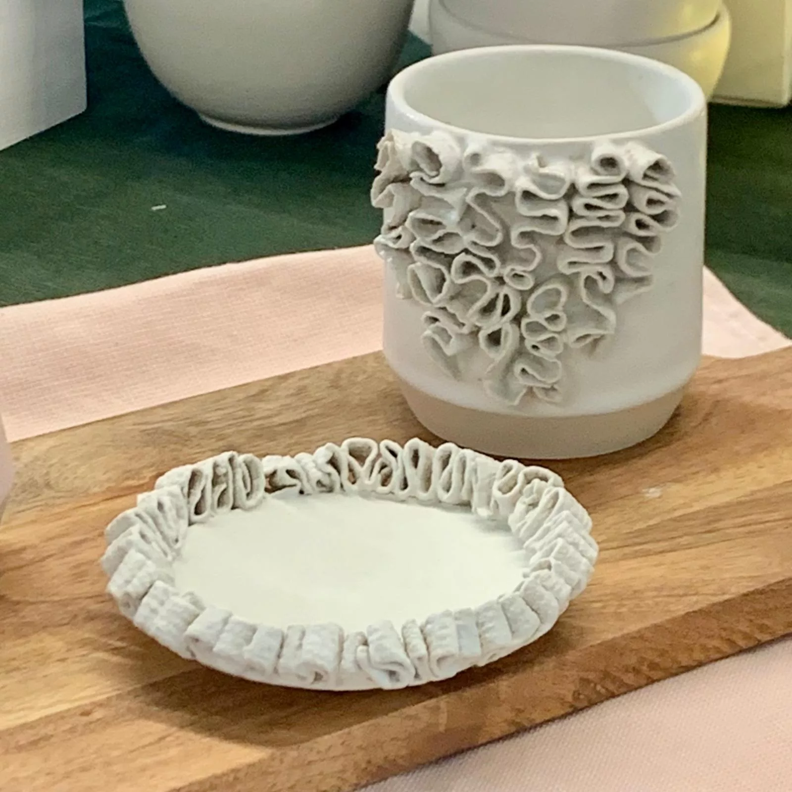 Coupelle et verre froufrou